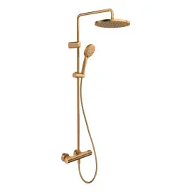 Душова система з термостатом Minflow Duravit TH4282008004 Brushed Bronze — вид на білому тлі