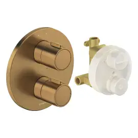 Термостат для ванны / душа Wave Duravit TH4200008004 Brushed Bronze — вид спереди