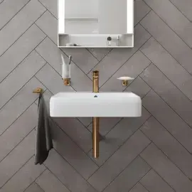 Смеситель для умывальника Wave M Duravit WA10200020041 Brushed Bronze — боковой ракурс