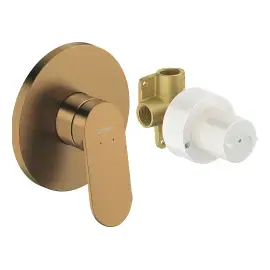 Смеситель для ванны / душа Wave Duravit WA4210007004 Brushed Bronze — вид спереди