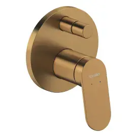 Смеситель для ванны / душа Wave Duravit WA4210008004 Brushed Bronze — вид на белом фоне