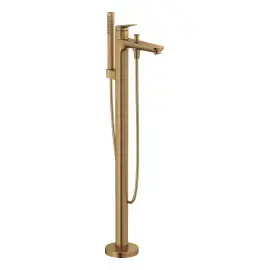 Смеситель для ванны Wave Duravit WA5250000004 Brushed Bronze — вид на белом фоне