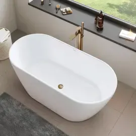 Смеситель для ванны Wave Duravit WA5250000004 Brushed Bronze — вид спереди