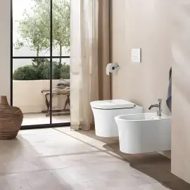 Унітаз підвісний White Tulip Duravit 2576092000 + 0027090000 — вид ззаду