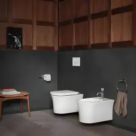 Унітаз підвісний White Tulip Duravit 2576092000 + 0027090000 — ракурс 3/4