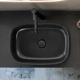 Умивальник Zencha Duravit 2373551379 Anthracite Matt — вид спереду