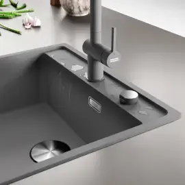 Кухонна мийка Maris MRG 610-52 TL Franke 114.0668.868 Stone Grey — вид згори