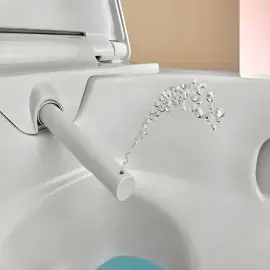 Унітаз-біде підвісний AquaClean Alba Geberit 146.350.01.1 — у встановленому вигляді
