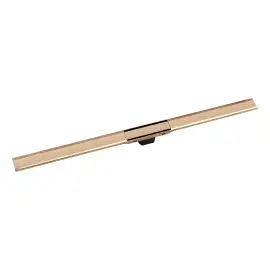 Решітка для душового каналу  CleanLine80 L30-90 см Geberit 154.440.39.1 Matt Champagne 30-90 x 4,4 см — вид на білому тлі