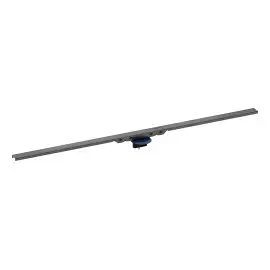 Решітка для душового каналу  CleanLine50 L30-130 см Geberit 154.447.QC.2 Matt Black Chrome 30-130 x 3,0 см — вид на білому тлі