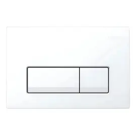 Панель смыва унитаза Delta50 square Geberit 115.119.11.1 White — вид на белом фоне