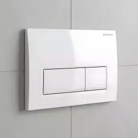 Панель смыва унитаза Delta50 square Geberit 115.119.11.1 White — вид спереди