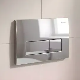 Панель смыва унитаза Delta50 square Geberit 115.119.21.1 Chrome — вид спереди