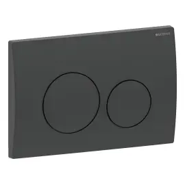 Змивна клавіша Delta20 round Geberit 115.127.14.1 Matt Black — вид на білому тлі