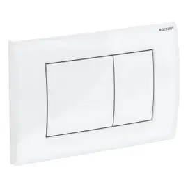 Змивна клавіша Delta20 square Geberit 115.137.11.1 White — вид спереду