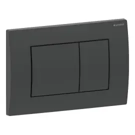 Змивна клавіша Delta20 square Geberit 115.137.14.1 Matt Black — вид на білому тлі