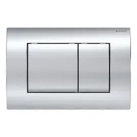 Панель смыва унитаза Delta20 square Geberit 115.137.21.1 Chrome — вид на белом фоне