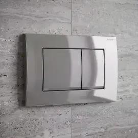 Панель смыва унитаза Delta20 square Geberit 115.137.21.1 Chrome — вид спереди