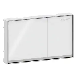 Змивна клавіша Omega60 square Geberit 115.081.SI.1 White — вид спереду