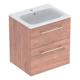 Тумба з умивальником Selnova Square Geberit 501.238.00.1 Горіх темний — вид на білому тлі