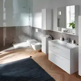 Тумба з умивальником Selnova Square Geberit 501.244.00.1 Білий — вид спереду