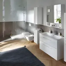 Дзеркальна шафа Selnova Square Geberit 501.268.00.1 Білий — вид спереду