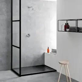 Душовий піддон Sestra Geberit 550.273.00.2 Графіт — бічний ракурс