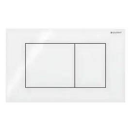 Панель смыва унитаза Sigma40 square Geberit 115.629.SI.1 White Alpin — вид на белом фоне
