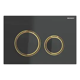 Панель смыва унитаза Sigma50 round Geberit 115.652.SJ.1 — вид на белом фоне