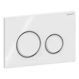 Панель смыва унитаза Sigma50 round Geberit 115.884.SI.1 White Alpin — вид спереди