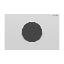 Змивна клавіша Sigma10 round IR Geberit 115.907.JQ.6 Chrome — вид на білому тлі