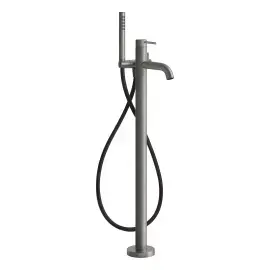 Змішувач для ванни 316 Flessa Gessi 54028-239 Steel Brushed — вид на білому тлі