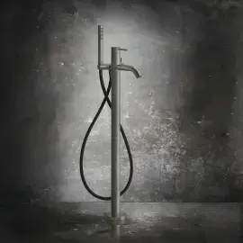 Змішувач для ванни 316 Flessa Gessi 54028-239 Steel Brushed — вид спереду