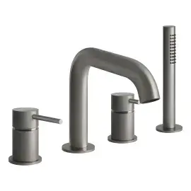 Змішувач для ванни Gessi316 Gessi 54037-239 Steel Brushed — вид на білому тлі