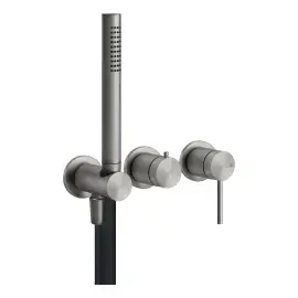 Змішувач для ванни Gessi316 Gessi 54039-239 Steel Brushed — вид на білому тлі