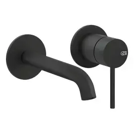 Змішувач для раковини Gessi316 Gessi 54086-299 Matte Black — вид на білому тлі