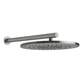 Верхний душ 1jet 316 Flessa Gessi 54148-239 Сталь Шлифованная — вид на белом фоне