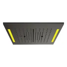 SHOWERHEAD Colour Gessi 57876-707 BLACK METAL BR. PVD — вид на білому тлі