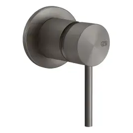 Змішувач для душу 316 Flessa Gessi 54019-707 BLACK METAL BR. PVD — вид спереду