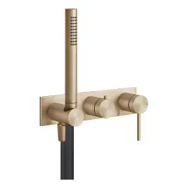 Змішувач для ванни Gessi316 Gessi 54038-726 Warm Bronze Br. PVD — вид спереду