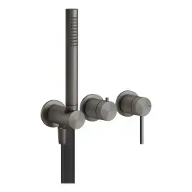 Змішувач для ванни Gessi316 Gessi 54039-707 BLACK METAL BR. PVD — вид спереду