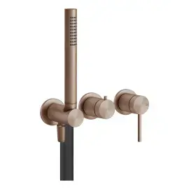 Змішувач для ванни Gessi316 Gessi 54039-708 Copper Brushed PVD — вид спереду