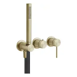 Змішувач для ванни Gessi316 Gessi 54039-727 Brass Brushed PVD — вид на білому тлі