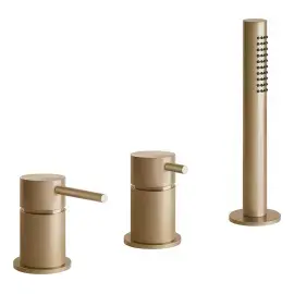 Змішувач для ванни Gessi316 Gessi 54043-726 Warm Bronze Br. PVD — вид на білому тлі