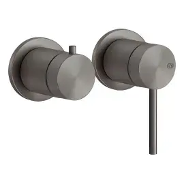 Змішувач для душу Gessi316 Gessi 54077-707 BLACK METAL BR. PVD — вид на білому тлі