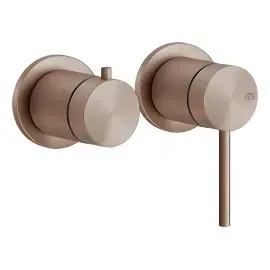 Змішувач для душу Gessi316 Gessi 54077-708 Copper Brushed PVD — вид на білому тлі