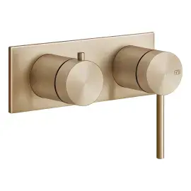 Змішувач для душу Gessi316 Gessi 54079-726 Warm Bronze Br. PVD — вид спереду