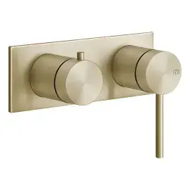 Змішувач для душу Gessi316 Gessi 54079-727 Brass Brushed PVD — вид на білому тлі