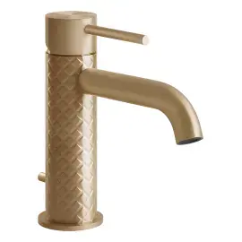 Змішувач для раковини Gessi316 Gessi 54101-726 Warm Bronze Br. PVD — вид на білому тлі