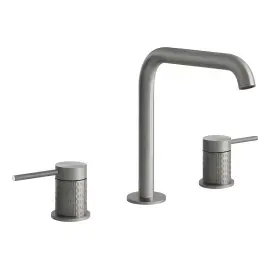 Змішувач для раковини Gessi316 Gessi 54212-239 Steel Brushed — вид на білому тлі